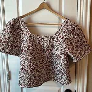 Quilted cropped top preppy cottage core academia girly plus size